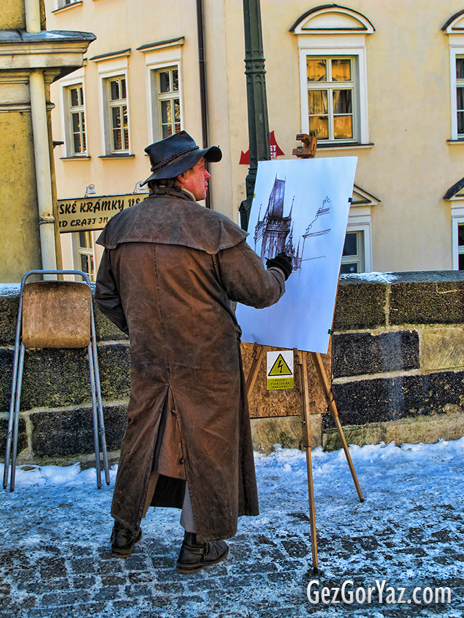 Prag'da Ressam